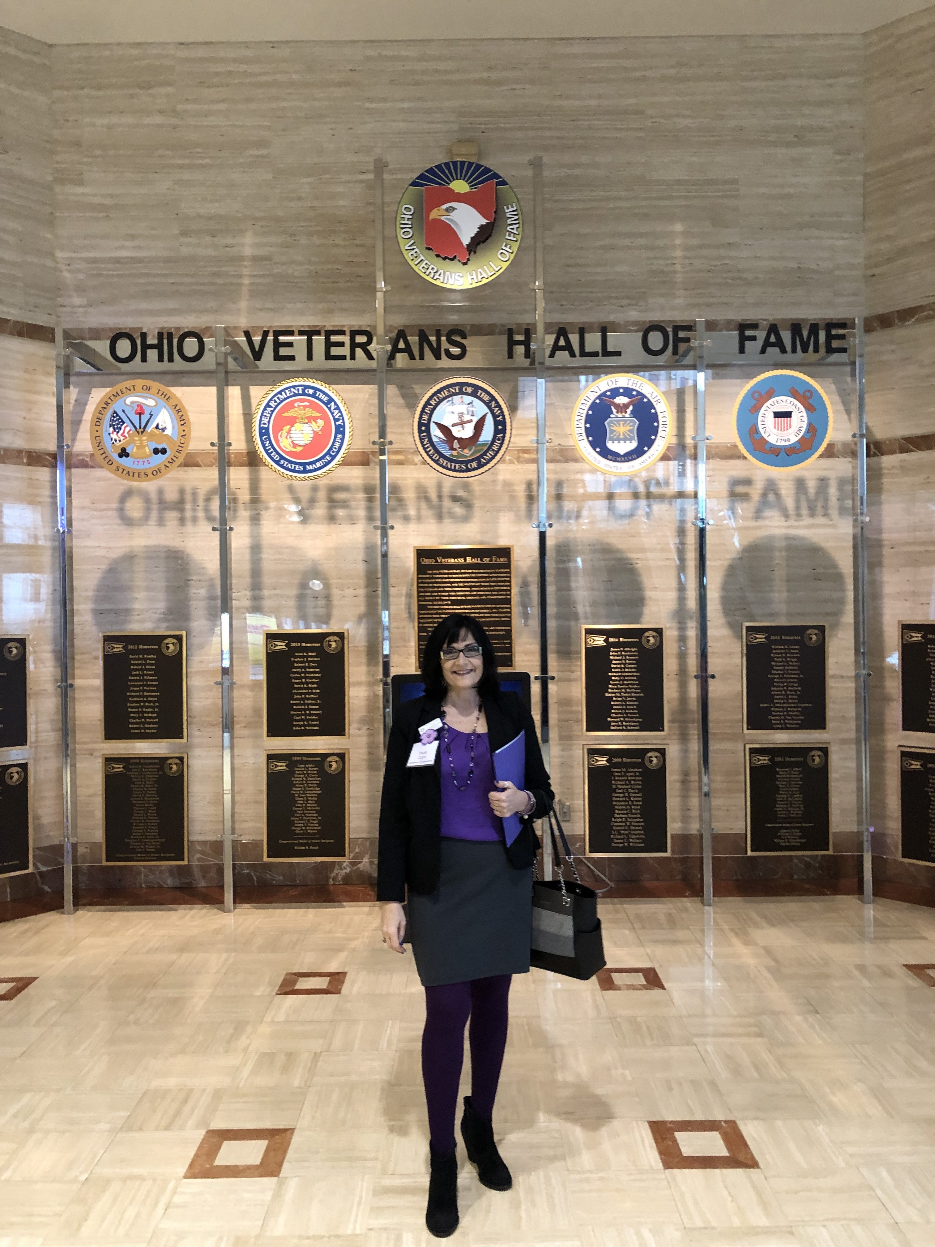 Tracey at Ohio Veterans Hall of Fame